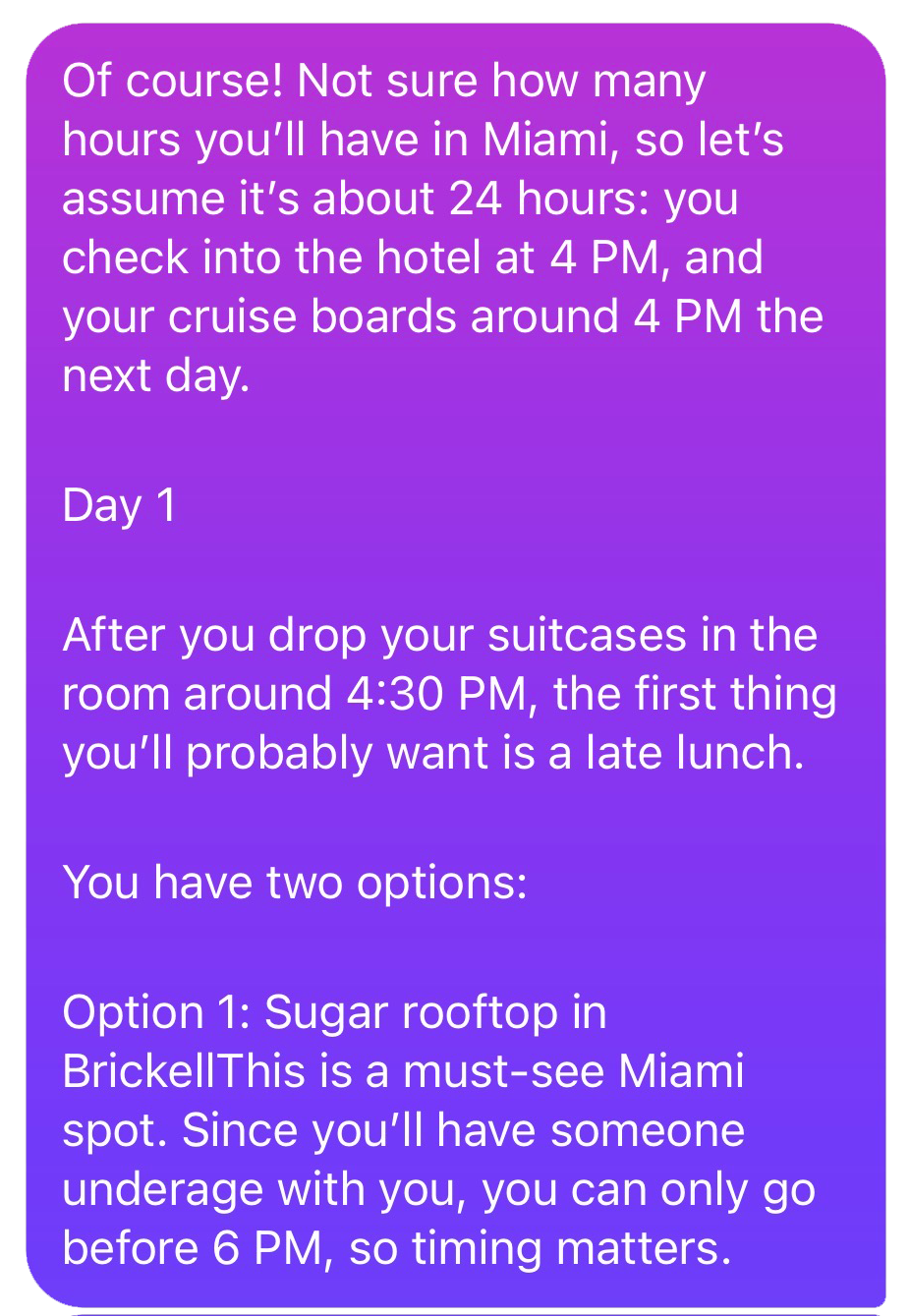 Real client message 1